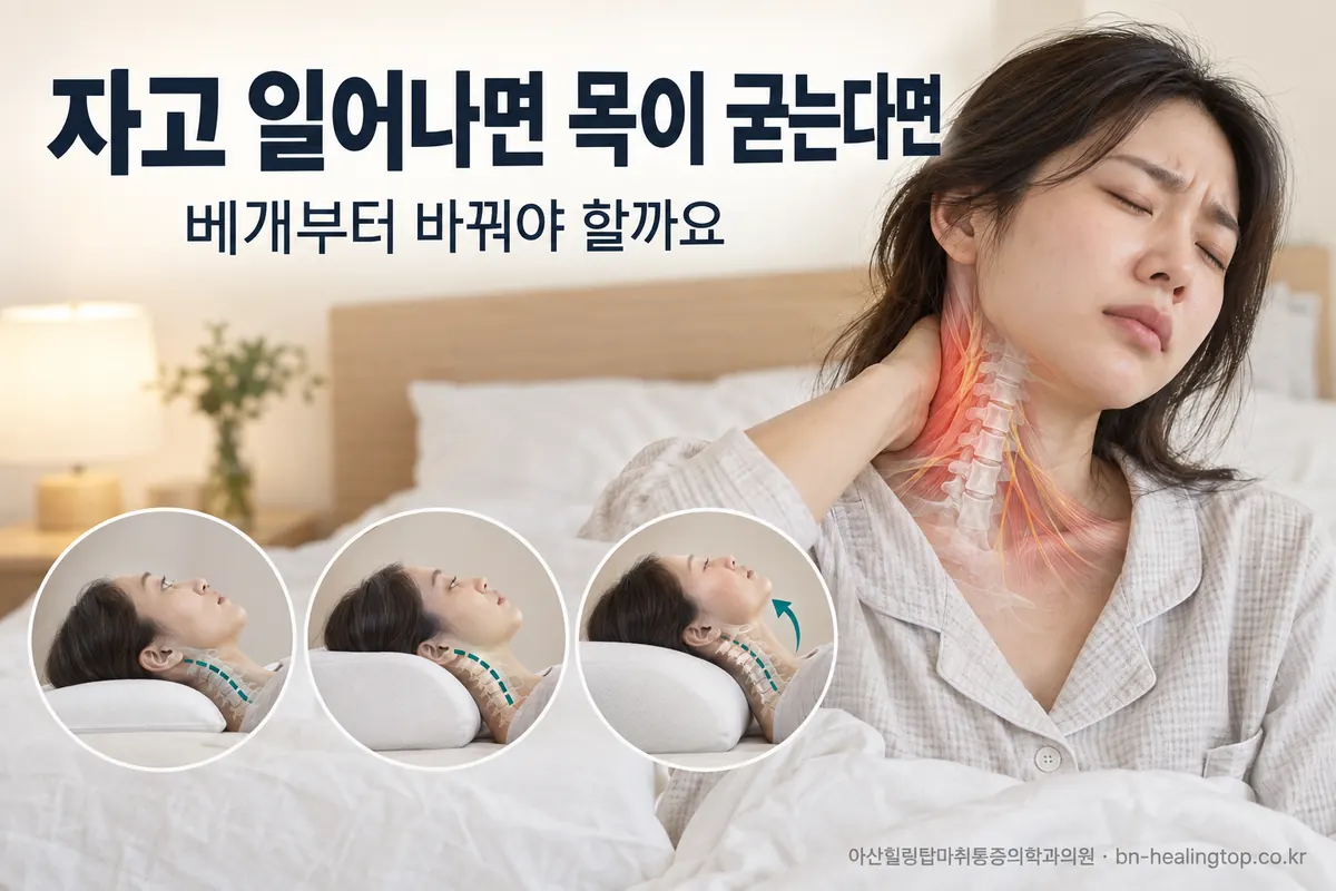 자고 일어나면 목이 자꾸 굳는다면, 베개부터 바꿔야 할까요