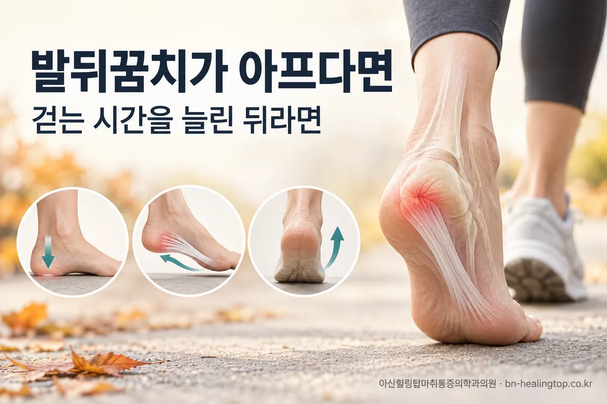 가을 산책을 늘린 뒤 발뒤꿈치가 아프다면